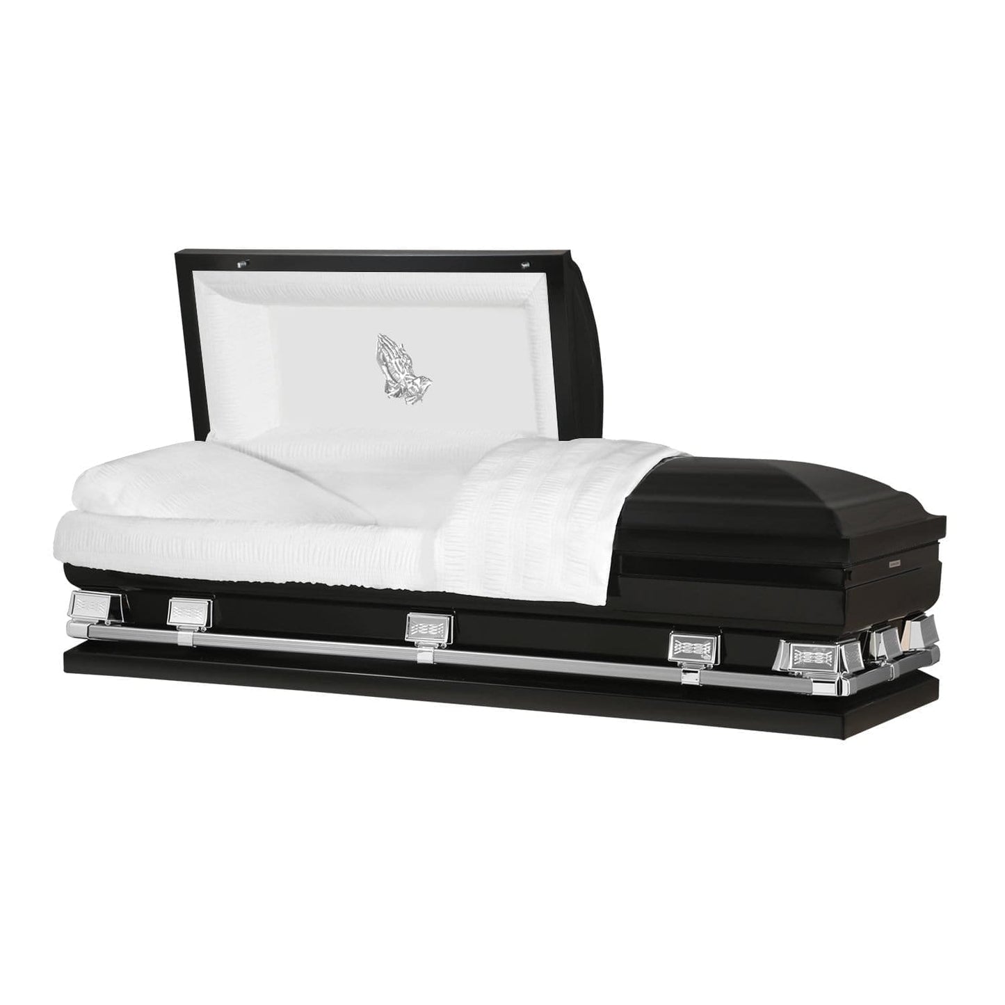 Atlas XL | Black Steel Oversize Casket with White Interior - Titan Casket