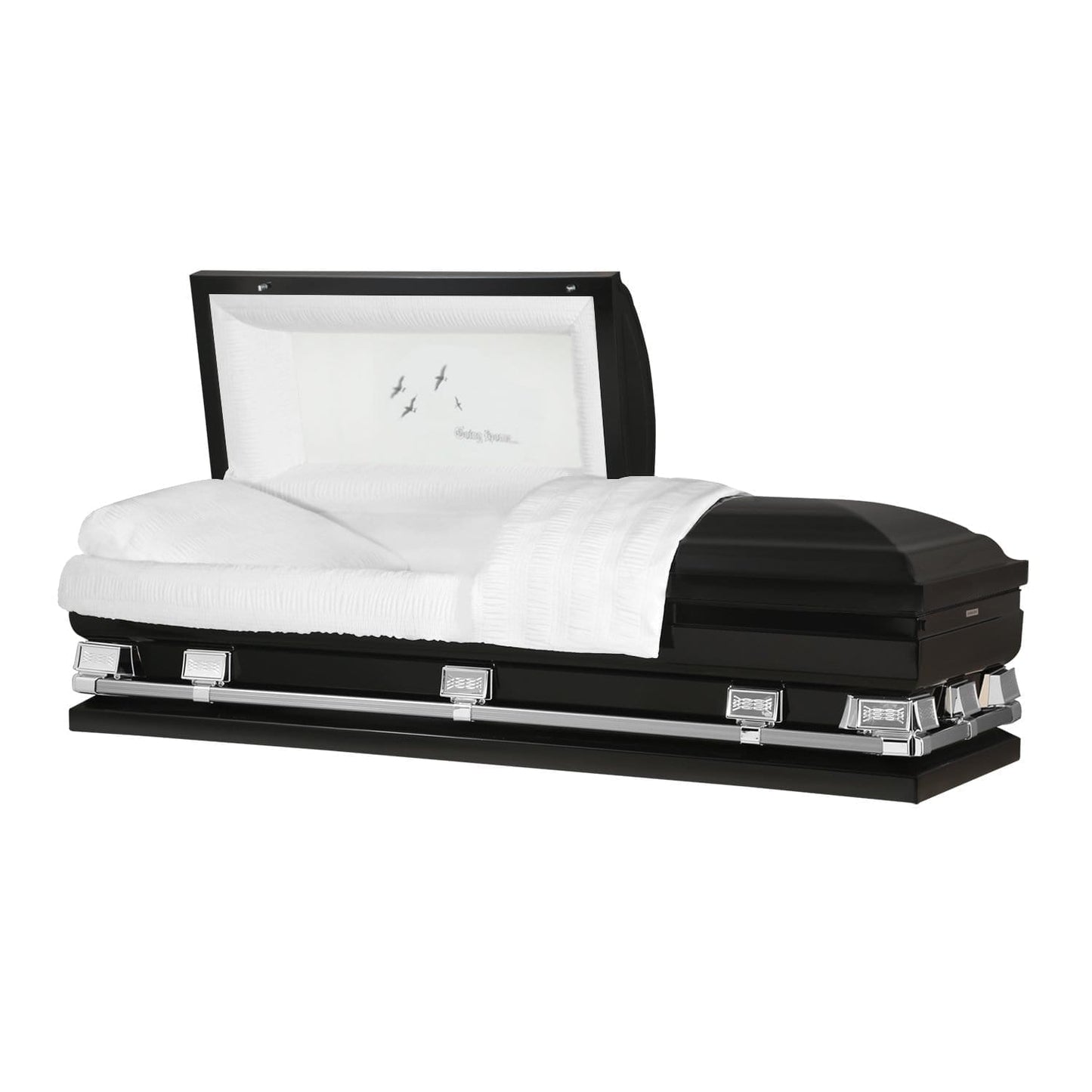 Atlas XL | Black Steel Oversize Casket with White Interior - Titan Casket