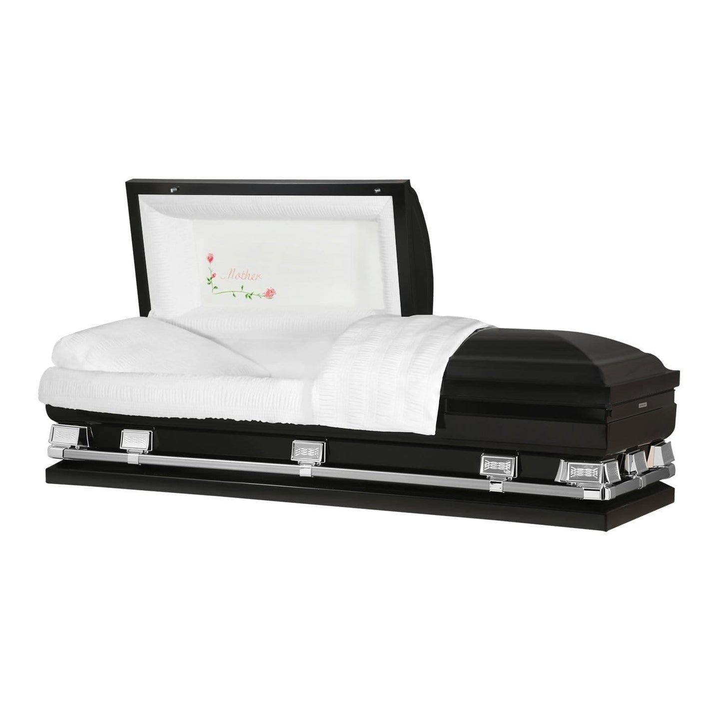 Atlas XL | Black Steel Oversize Casket with White Interior - Titan Casket
