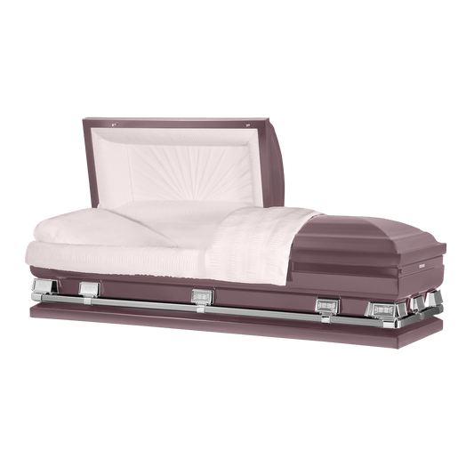 Atlas XL | Orchid Steel Oversize Casket with Pink Interior - Titan Casket