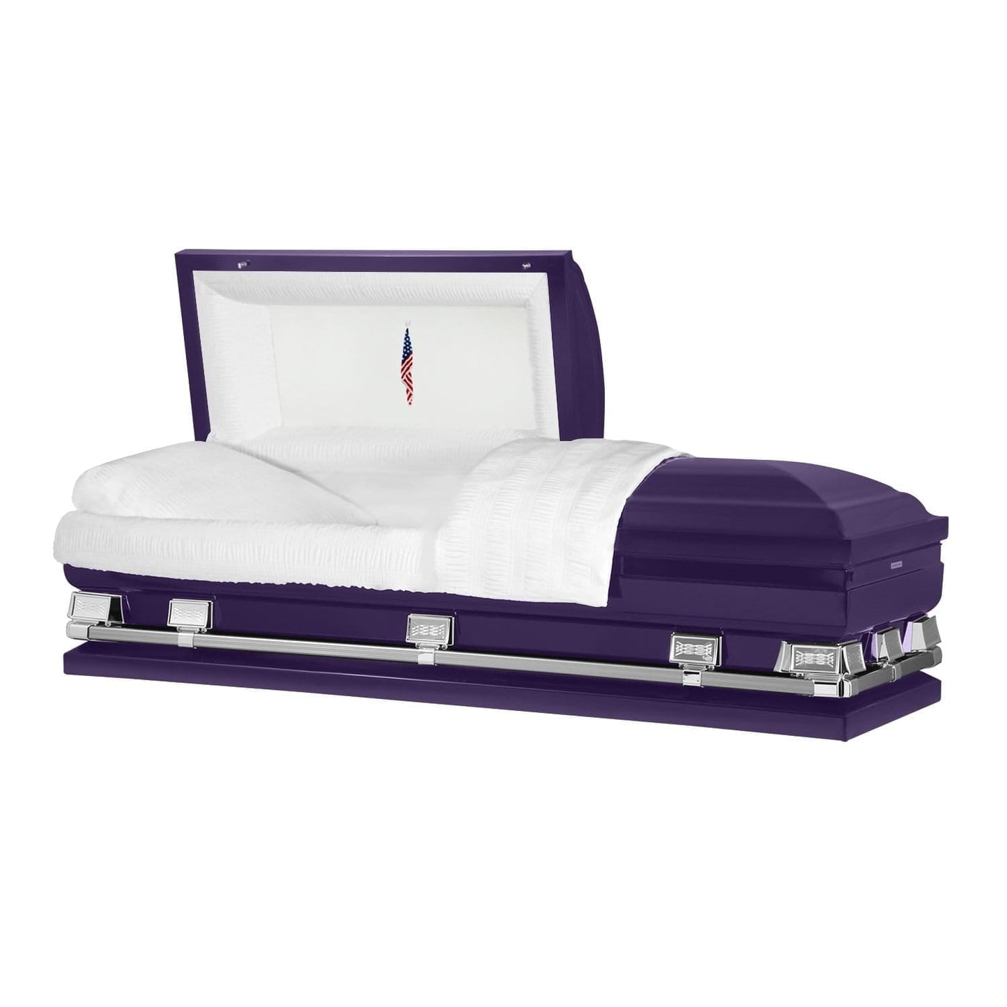 Atlas XL | Royal Purple Steel Oversize Casket with White Interior - Titan Casket