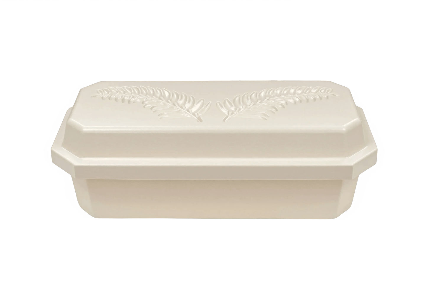 Standard Pet Casket | Almond With Rainbow Paw