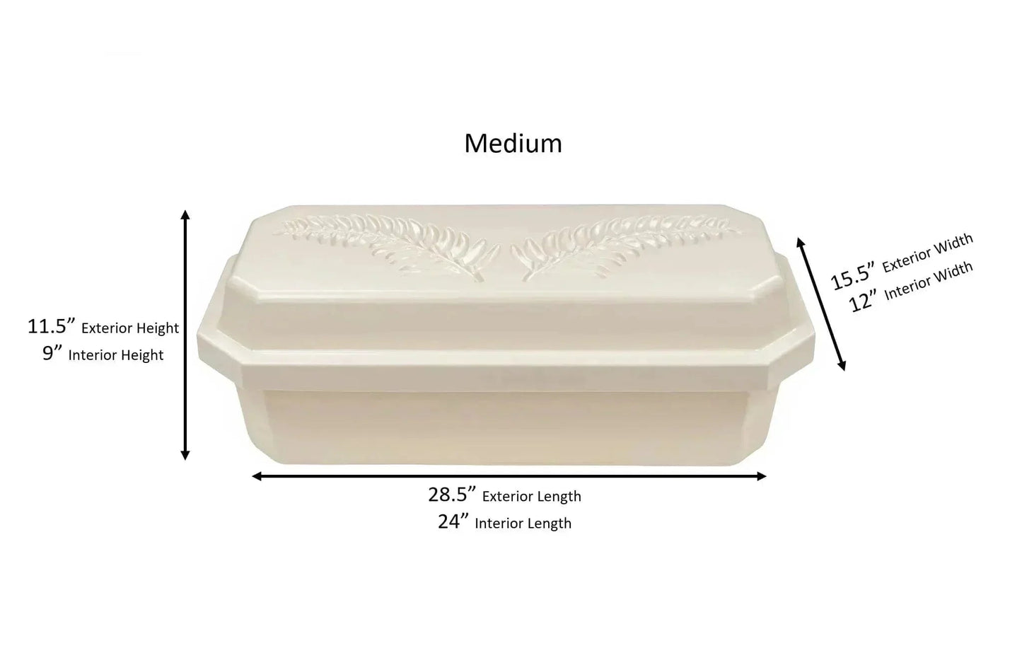 Standard Pet Casket | Almond With Rainbow Paw