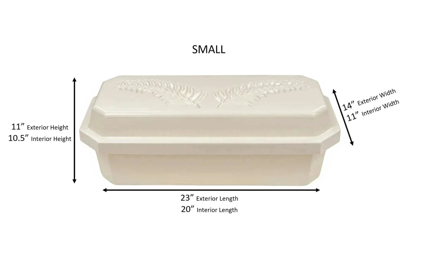 Standard Pet Casket | Almond With Rainbow Paw