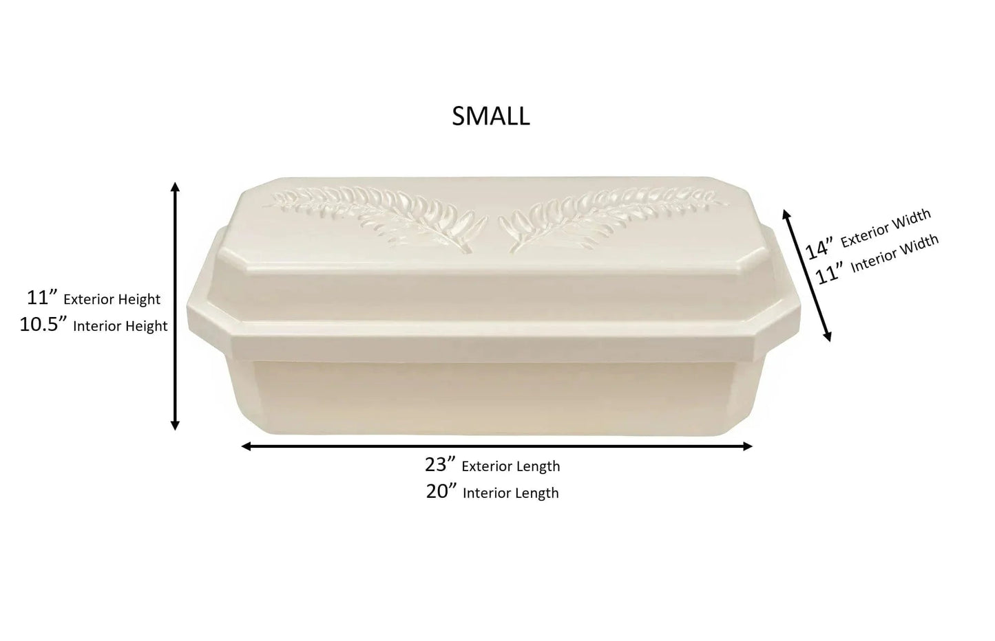 Standard Pet Casket | Almond With Grey