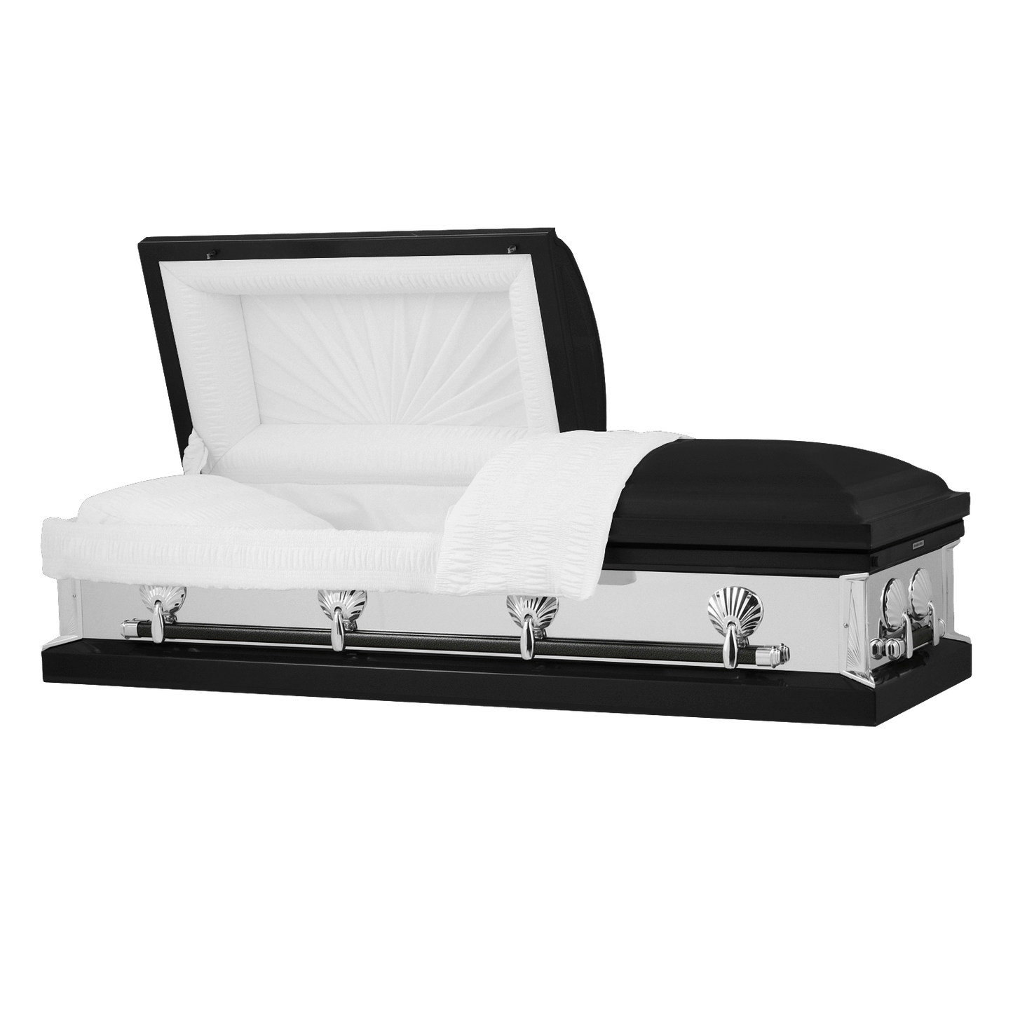 Reflections Series | Black Steel Casket with White Interior - Titan Casket