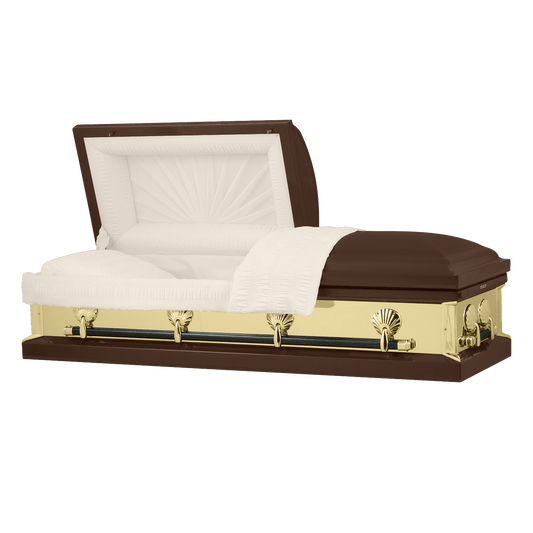 Reflections Series | Bronze Steel Casket with Rosetan Interior - Titan Casket