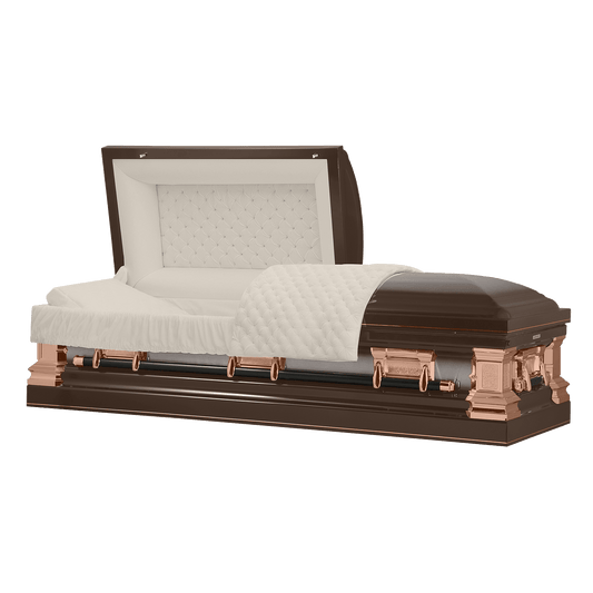 Era Series | Bronze Stainless Steel Casket with Rosetan Interior - Titan Casket