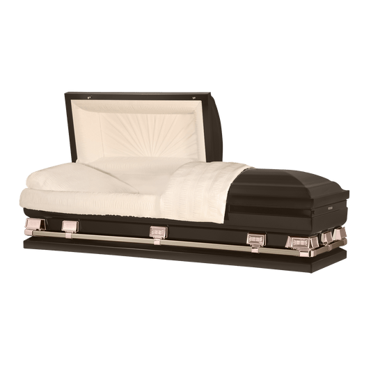 Atlas XL | Bronze Steel Oversize Casket with Rosetan Interior - Titan Casket
