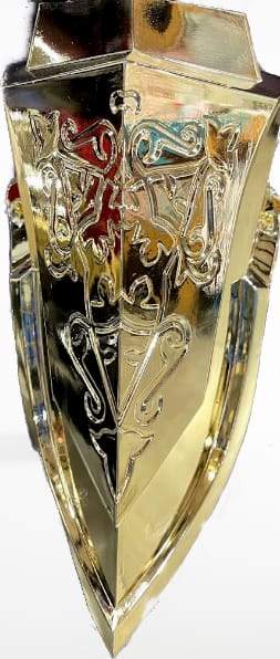 Cambridge Series | Gold Steel Casket with Red Velvet Interior
