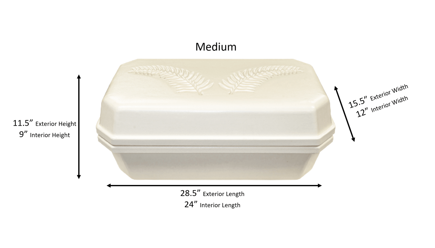 Classic Pet Casket | Almond With Rosetan
