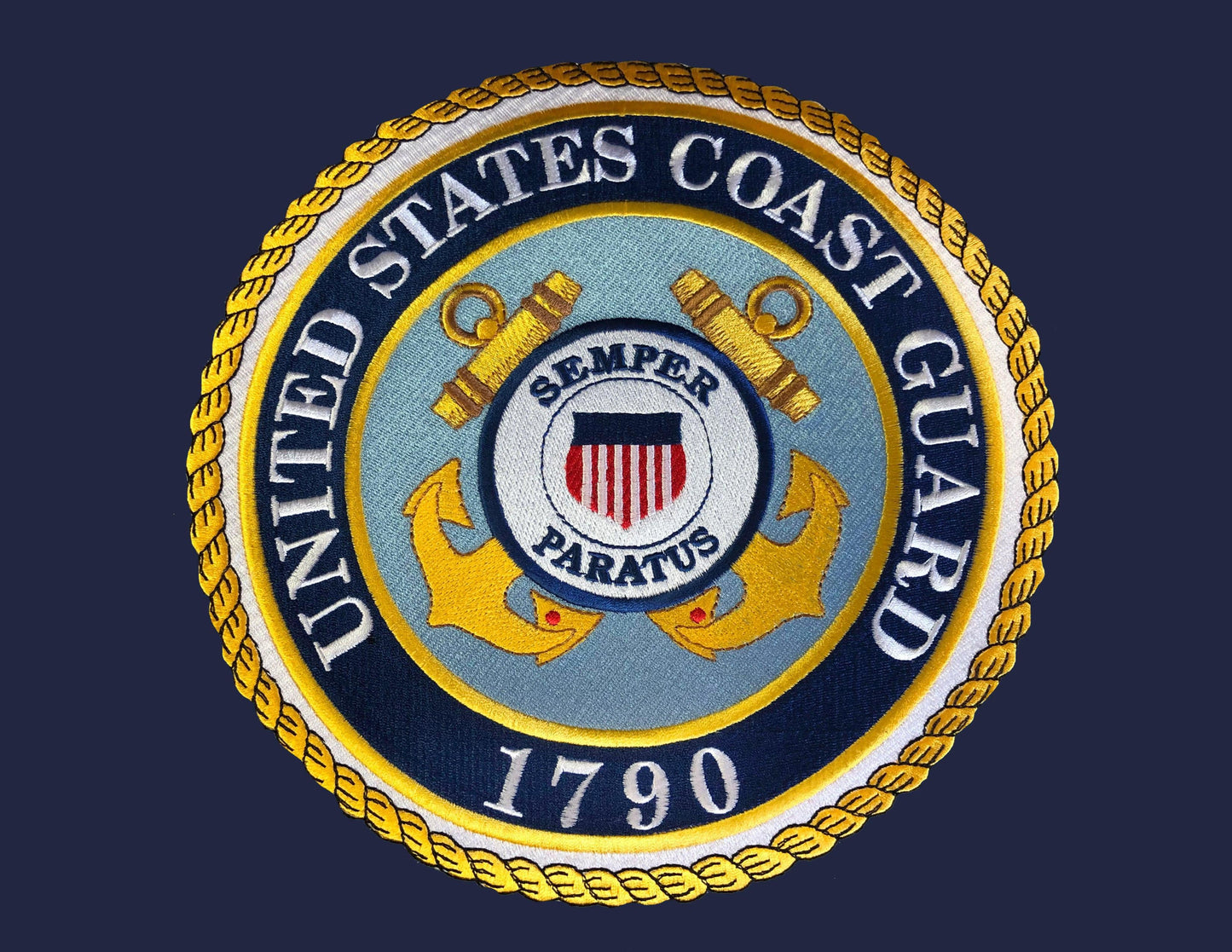 Veteran Select | Coast Guard Dark Blue Steel Casket with Dark Blue Interior