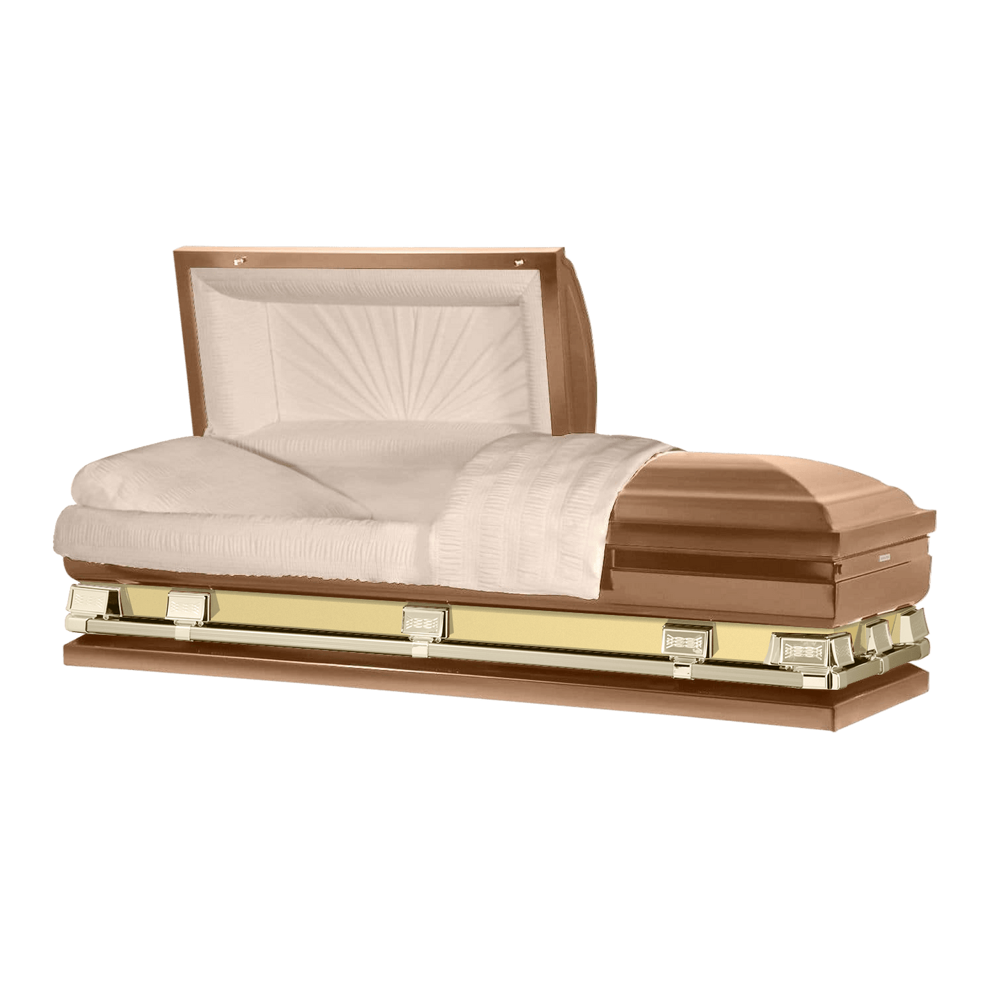 Reflections XL | Copper Steel Oversize Casket with Rosetan Interior - Titan Casket