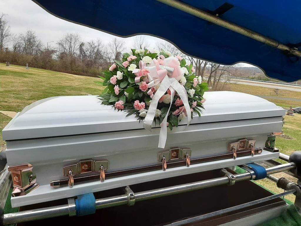 Paris Rose Oversize | White Steel Oversize Casket with Pink Interior - Titan Casket