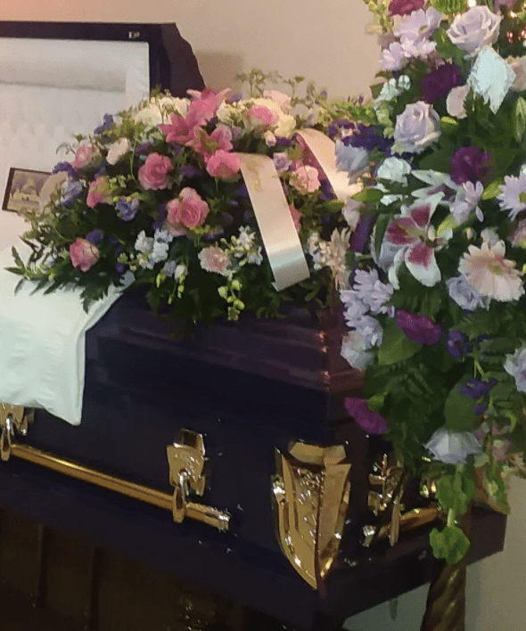 Cambridge Series | Purple and Gold Steel Casket with Gold Bar