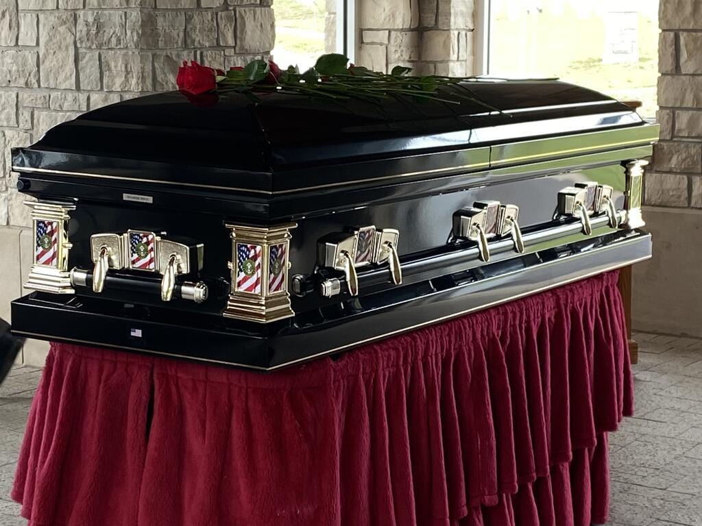 Veteran Select | Army Black Steel Casket with Black Interior