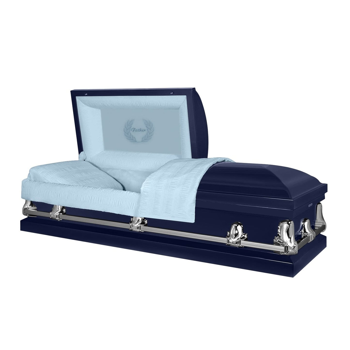 Orion Series | Dark Blue Casket with Light Blue Interior - Titan Casket