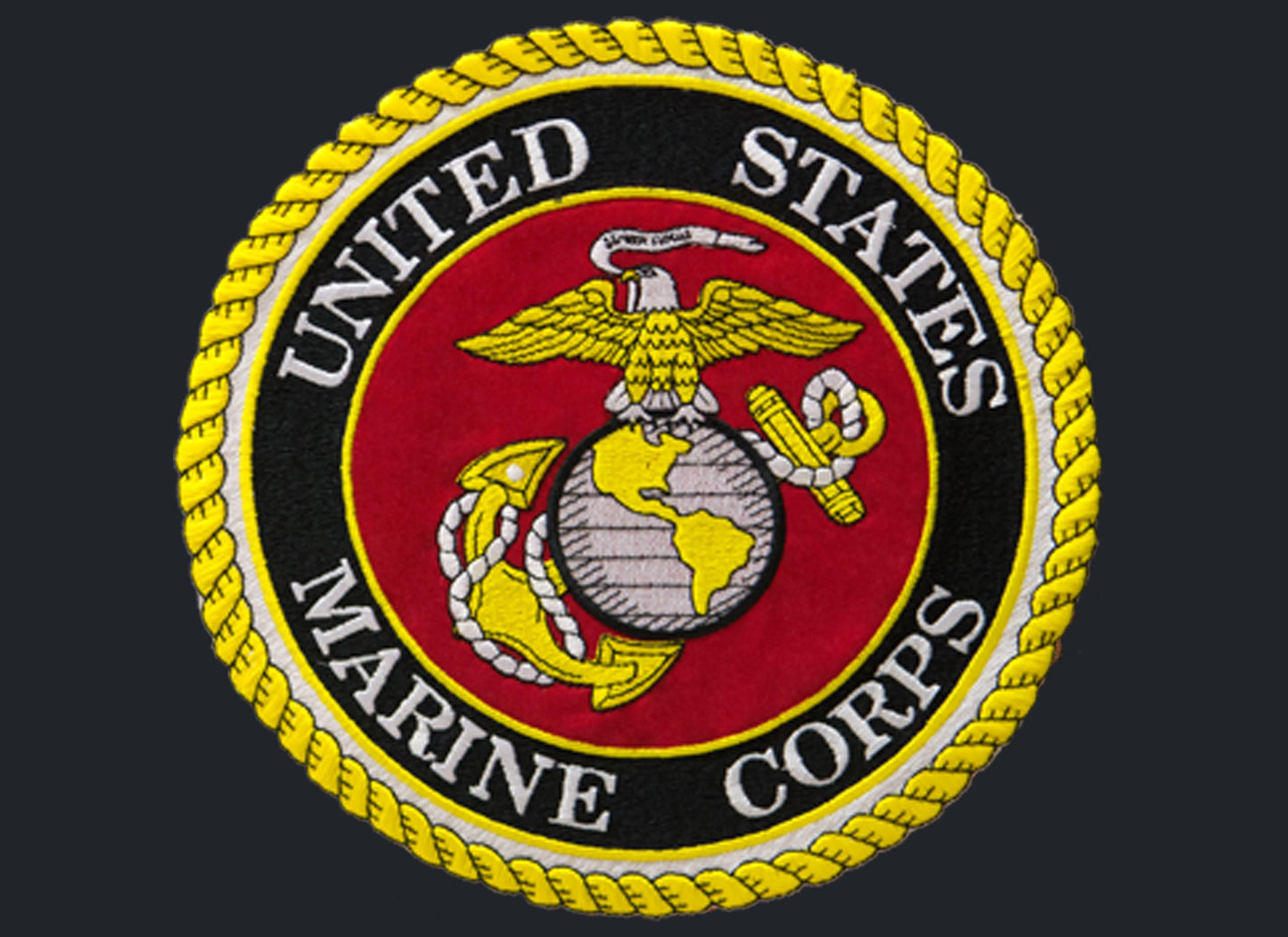 Veteran Select | Marines Black Steel Casket with Black Interior