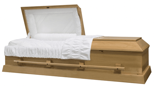 Mason (Poplar) | Wood Casket with a Light Stain Finish