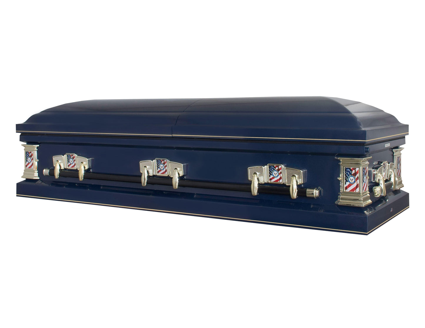 Veteran Select | Navy Dark Blue Steel Casket with Dark Blue Interior