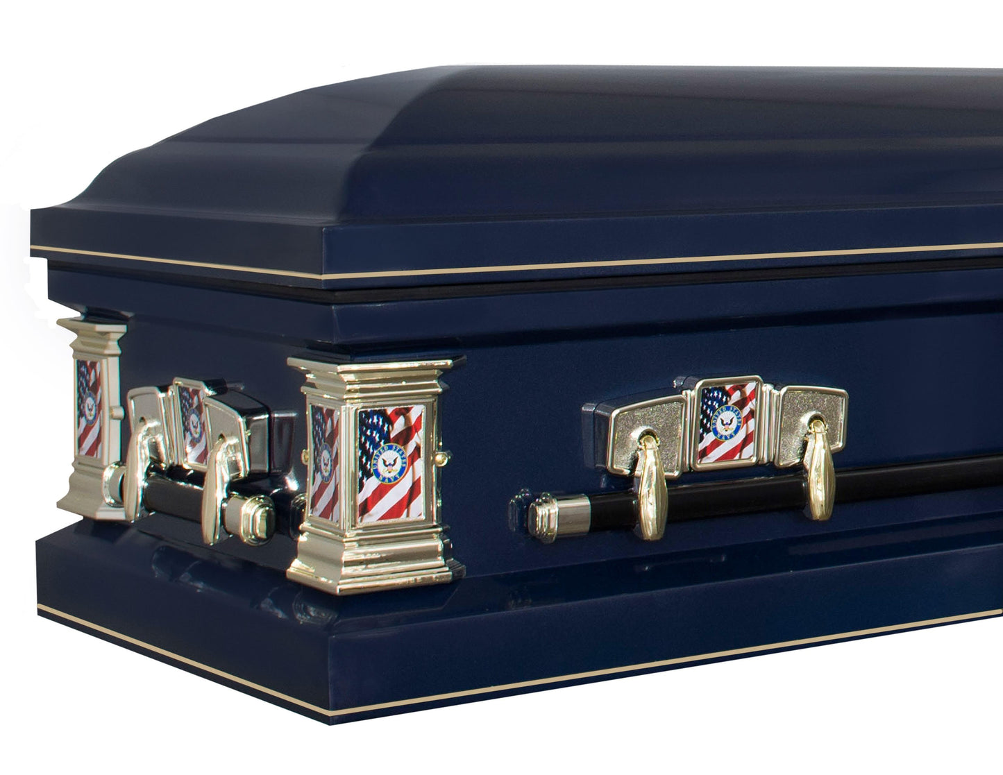 Veteran Select | Navy Dark Blue Steel Casket with Dark Blue Interior
