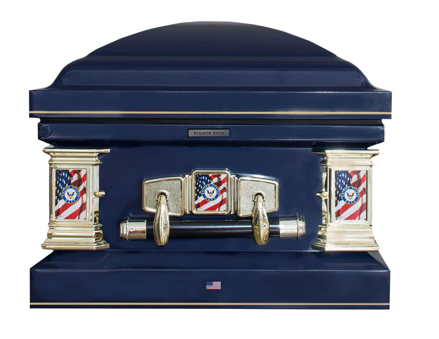 Veteran Select | Navy Dark Blue Steel Casket with Dark Blue Interior