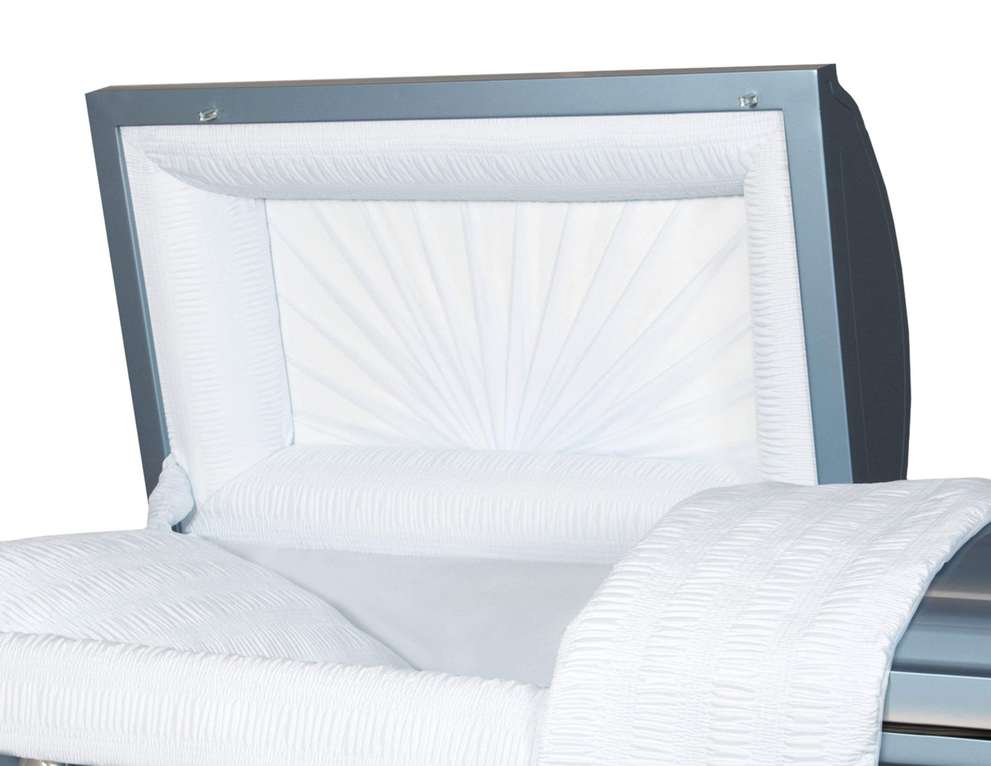 Orion Series | Light Blue Steel Casket with Light Blue Interior - Titan Casket