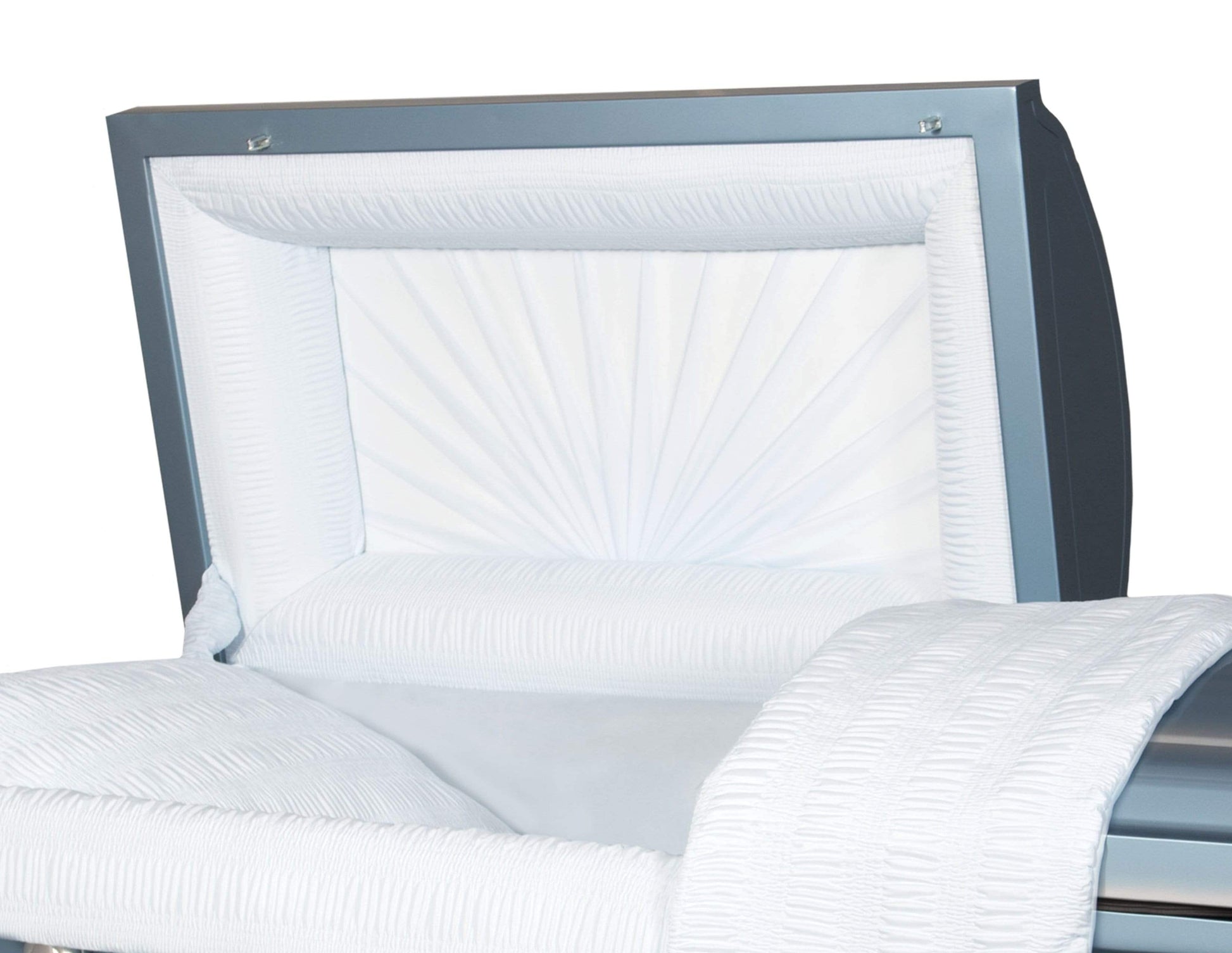 Orion Series | Light Blue Steel Casket with Light Blue Interior - Titan Casket