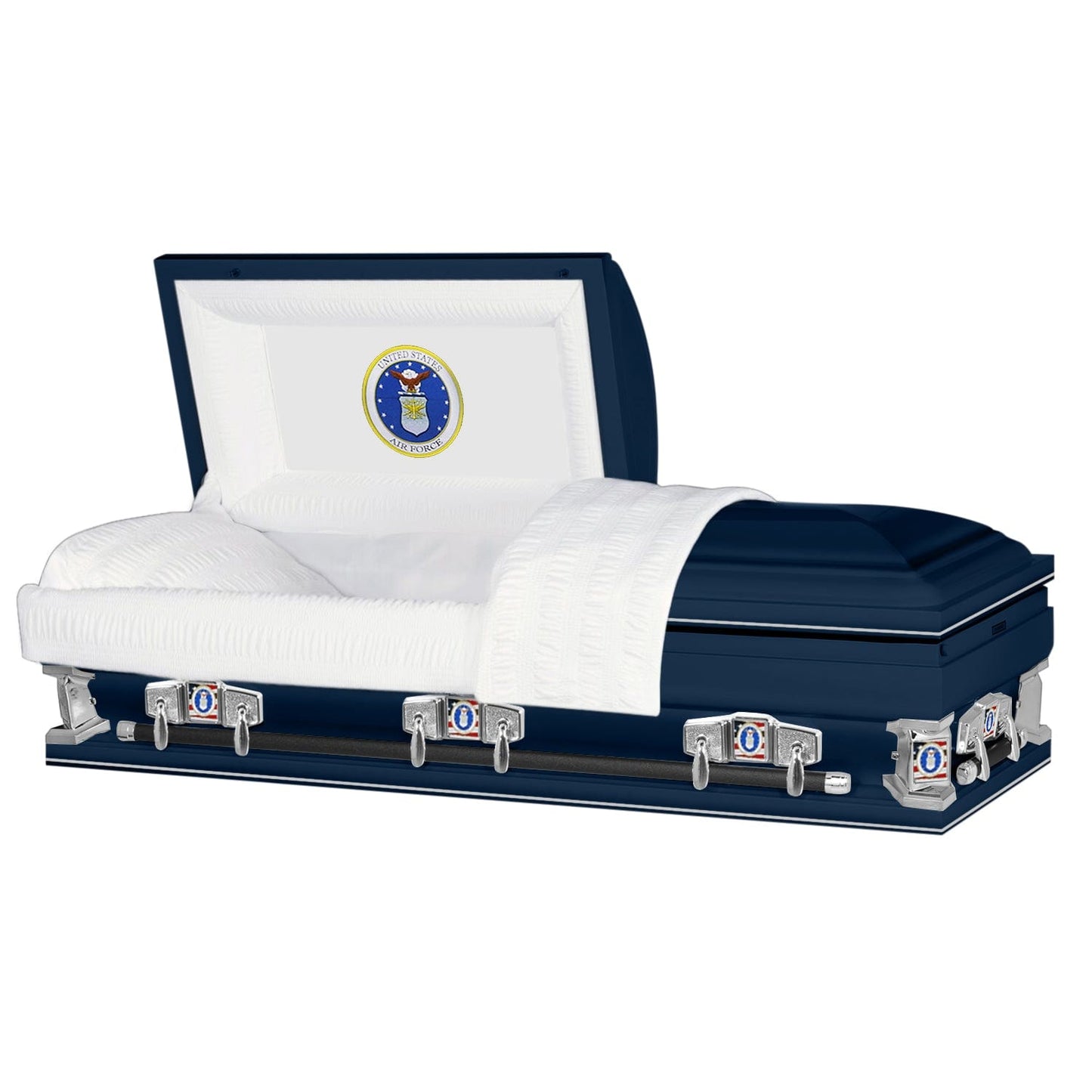 Veteran Select XL | Air Force Oversize Dark Blue Steel Casket