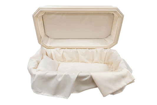 Platinum Pet Casket | Almond With Cream