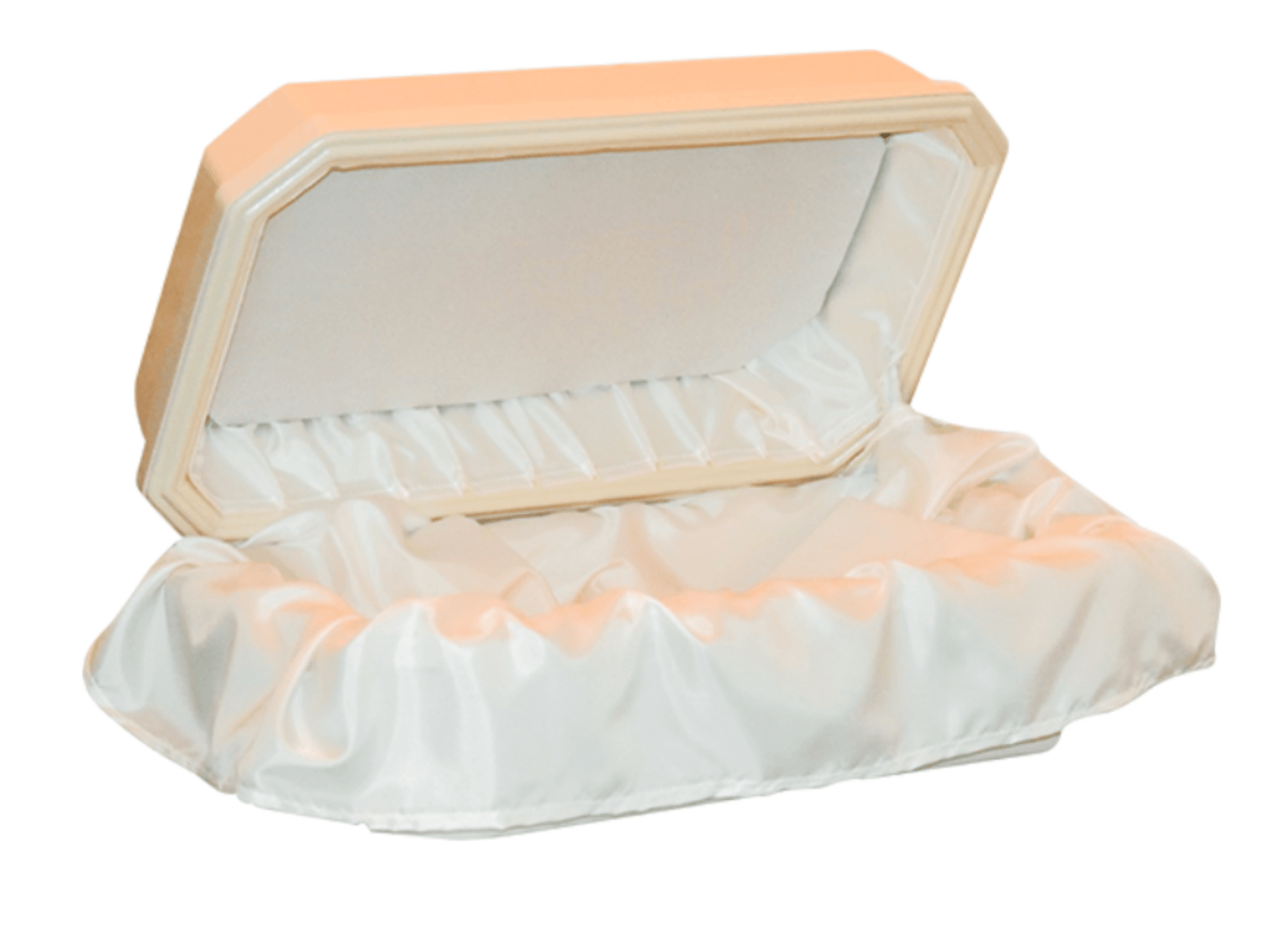 Platinum Pet Casket | Almond With Cream