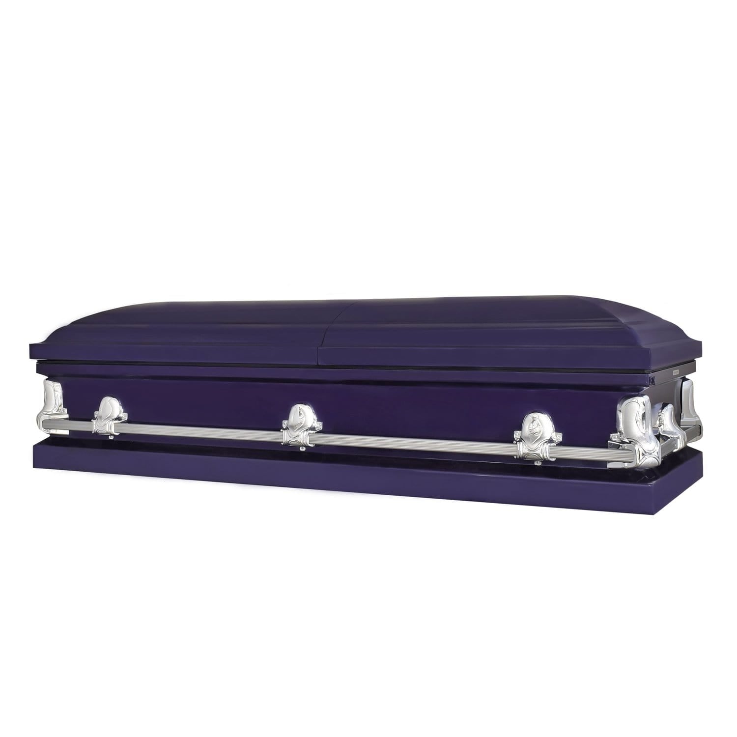 Orion Series | Royal Purple Steel Casket with White Interior - Titan Casket