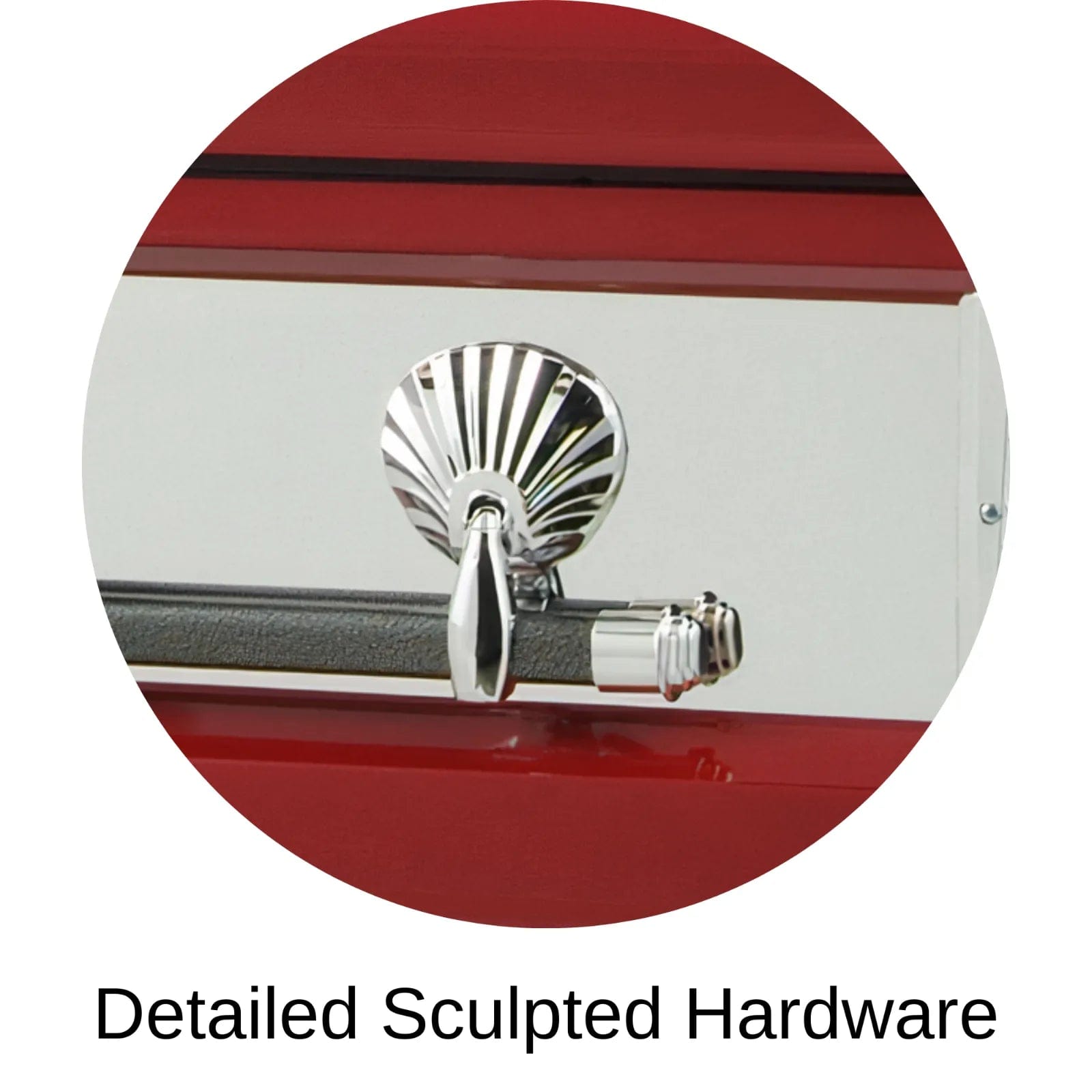 Detailed Sculpted Hardware Of Titan Atlas XL Series Casket