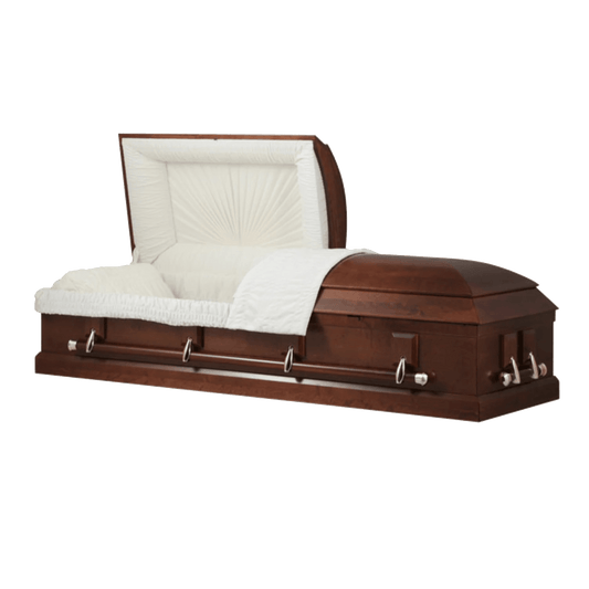 Roma (Poplar) | Poplar Wood Casket with Satin Cherry Finish