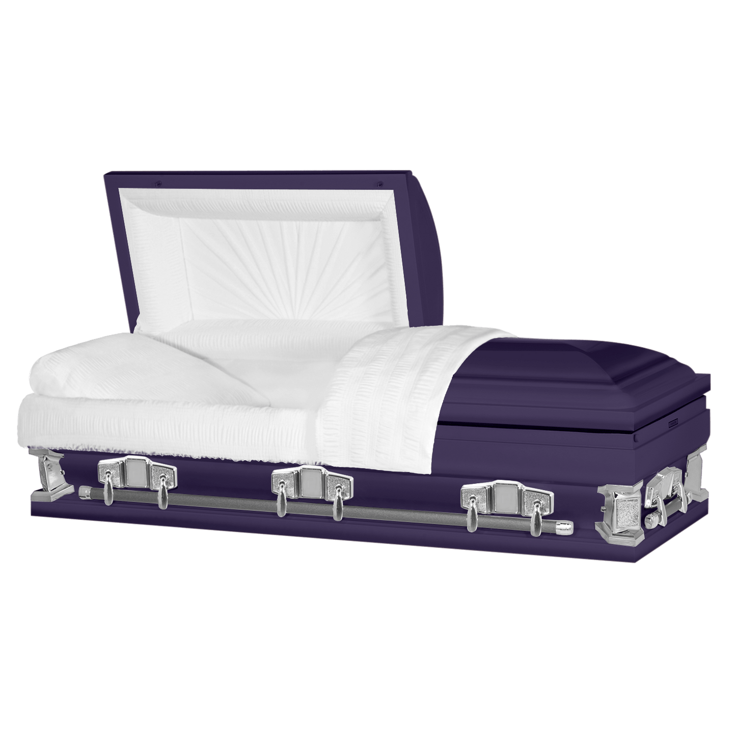 Jupiter XL | Royal Purple Steel Oversize Casket with White Interior | 28", 29", 33", 36" - Titan Casket