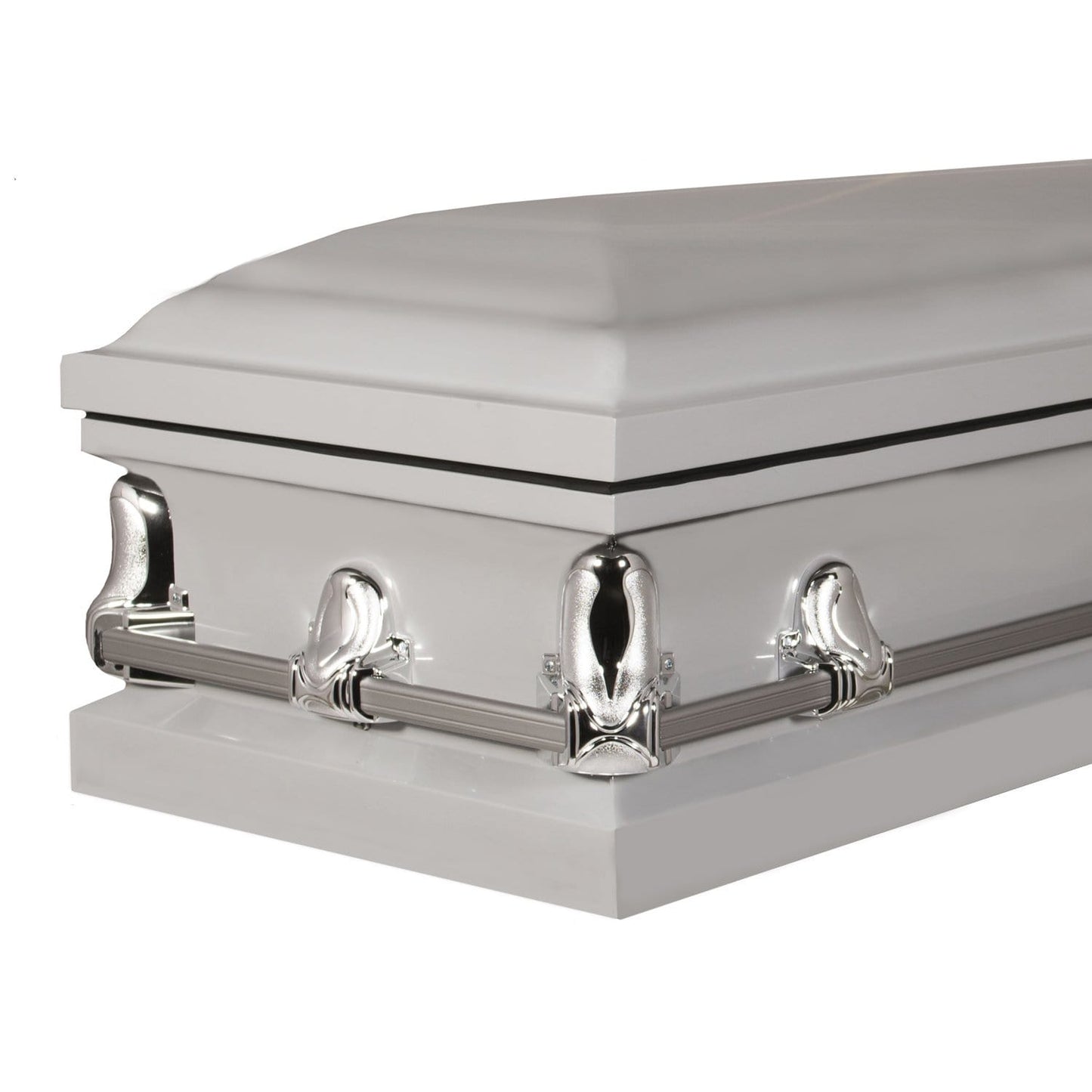 Orion Series | Silver Steel Casket with White Interior - Titan Casket