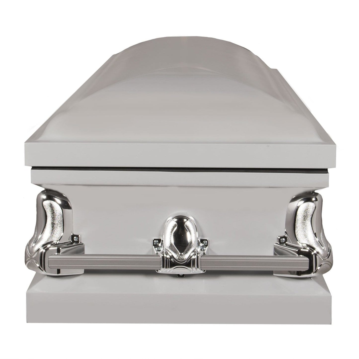 Orion Series | Silver Steel Casket with White Interior - Titan Casket