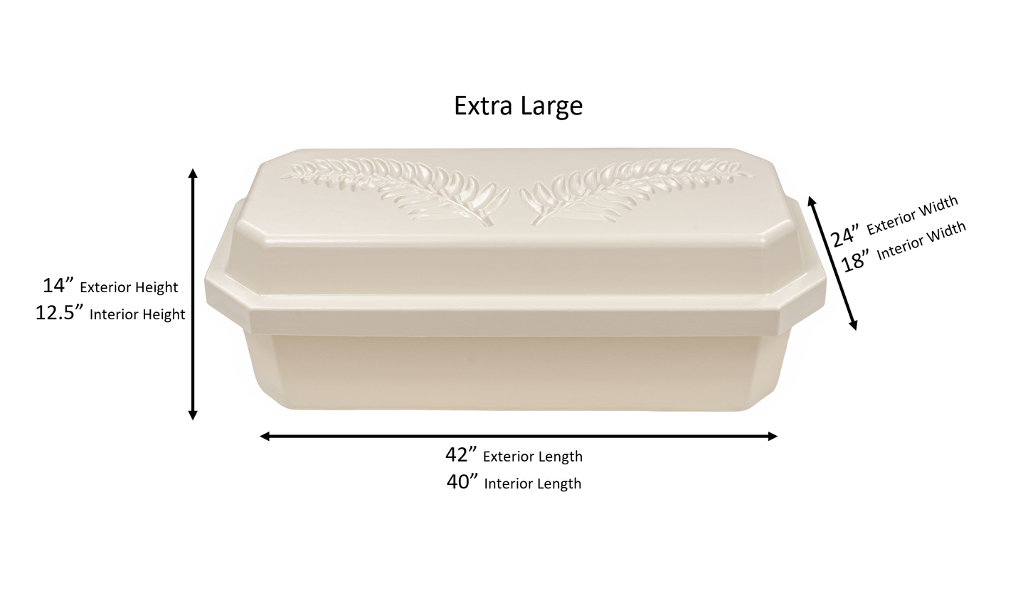 Standard Pet Casket | Almond With Rosetan