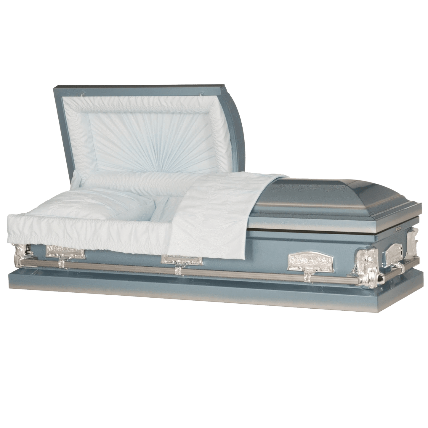 Angel | Light Blue Steel Religious Casket - Titan Casket