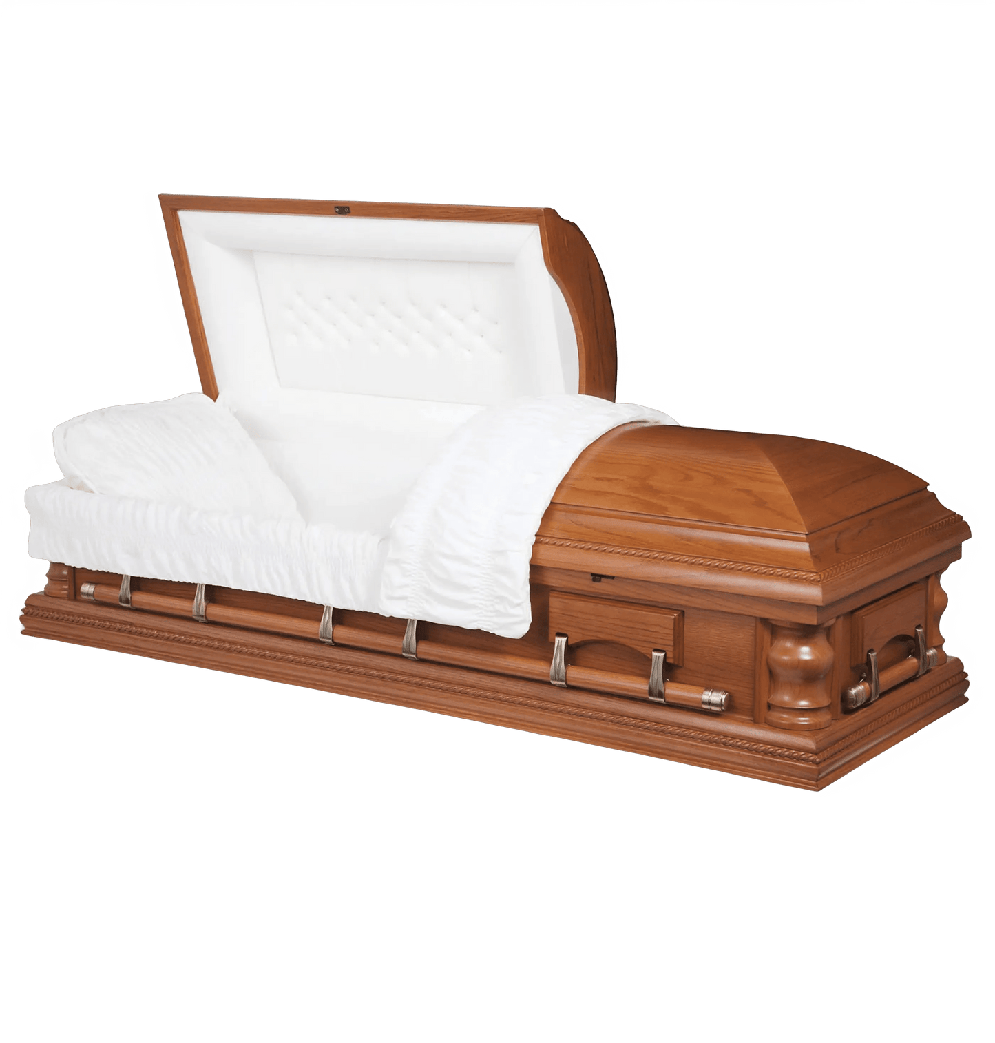 Shadow Image Of Veneto (Oak) Series Wood Casket with Satin Finish