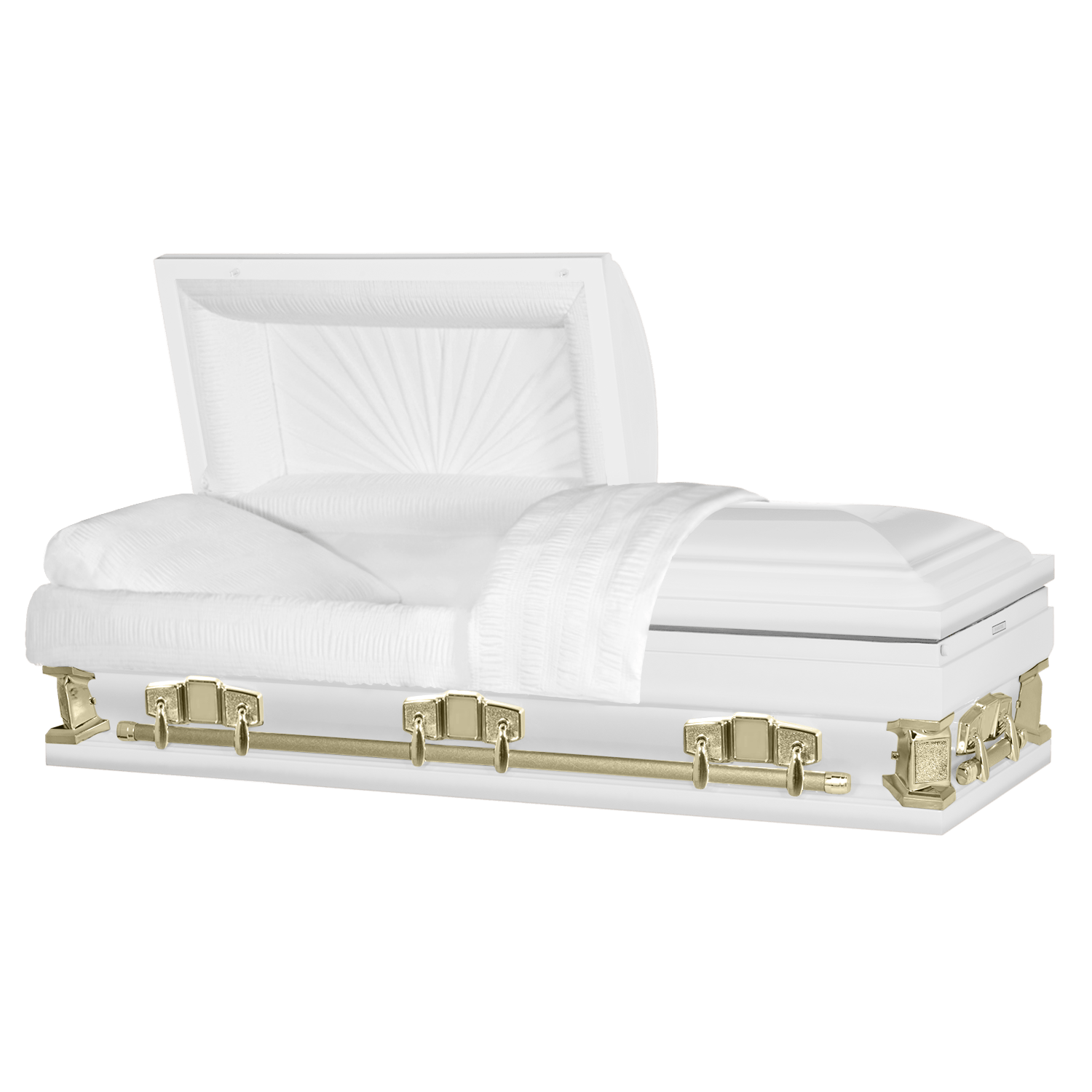 Oversize XL White And Gold Steel Coffin (Casket) - Titan Jupiter ...