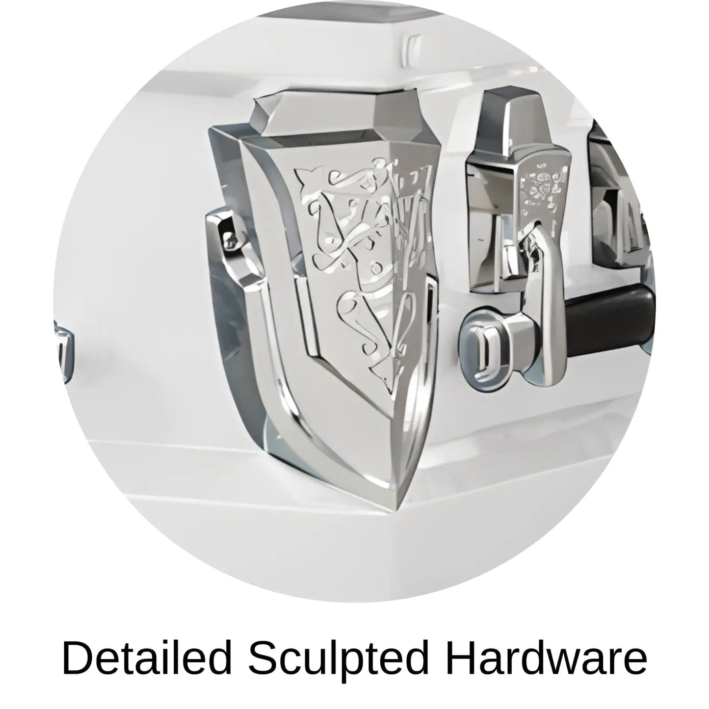 Detailed Sculpted Hardware Of Titan Cambridge Series Casket