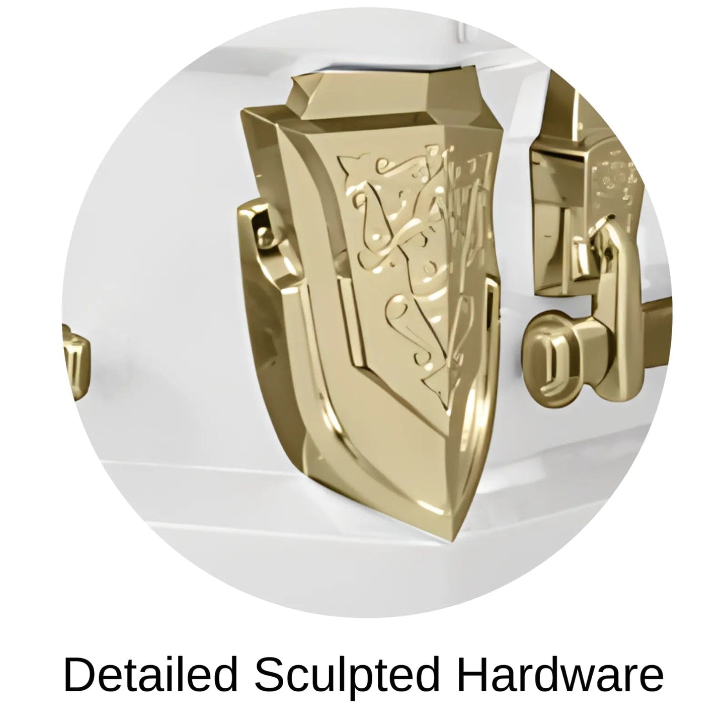 Detailed Sculpted Hardware Of Titan Cambridge Series Casket