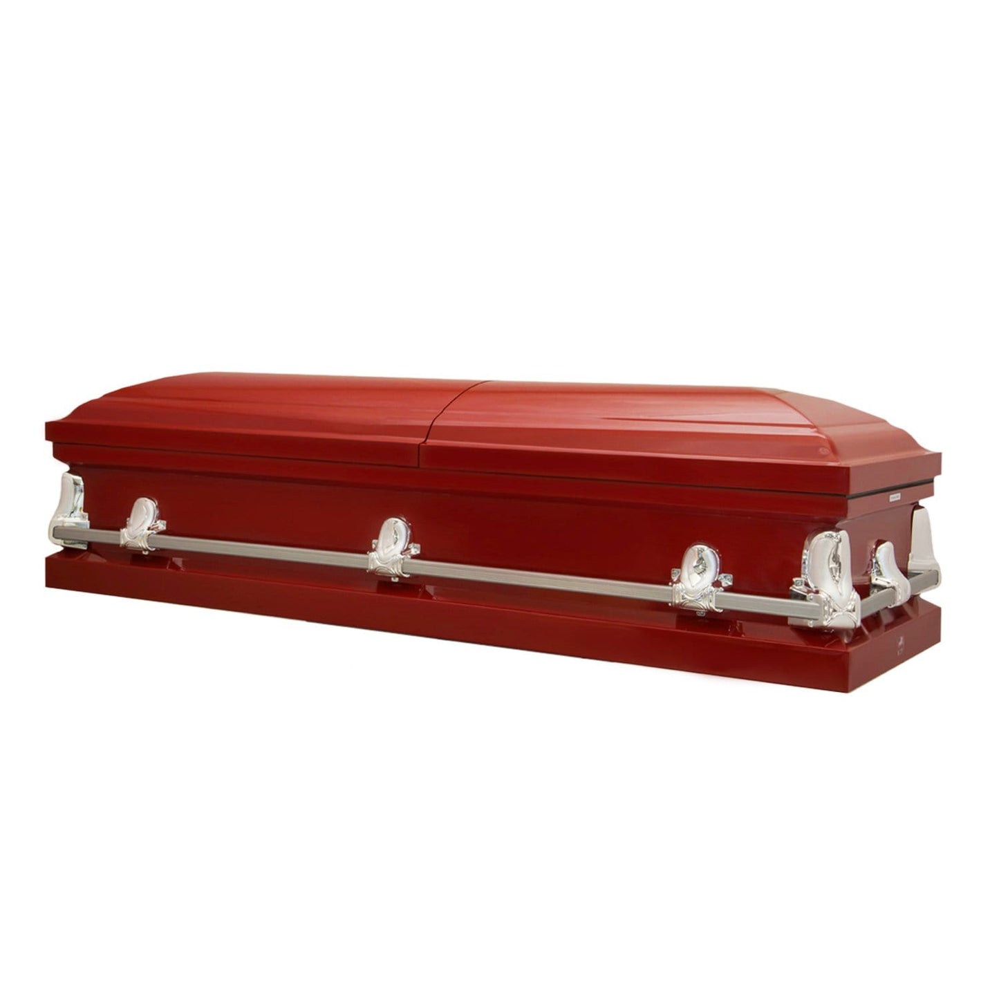 Orion Series | Red Steel Casket with White Interior - Titan Casket
