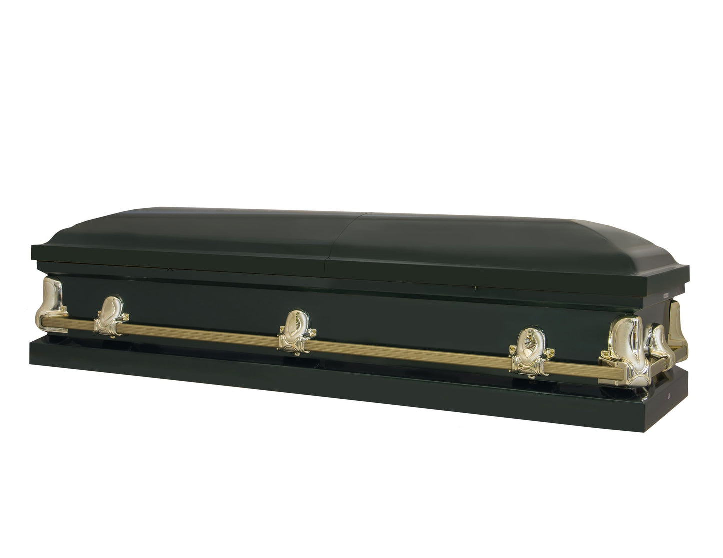 Orion Series | Green Steel Burial Casket with White Interior - Titan Casket