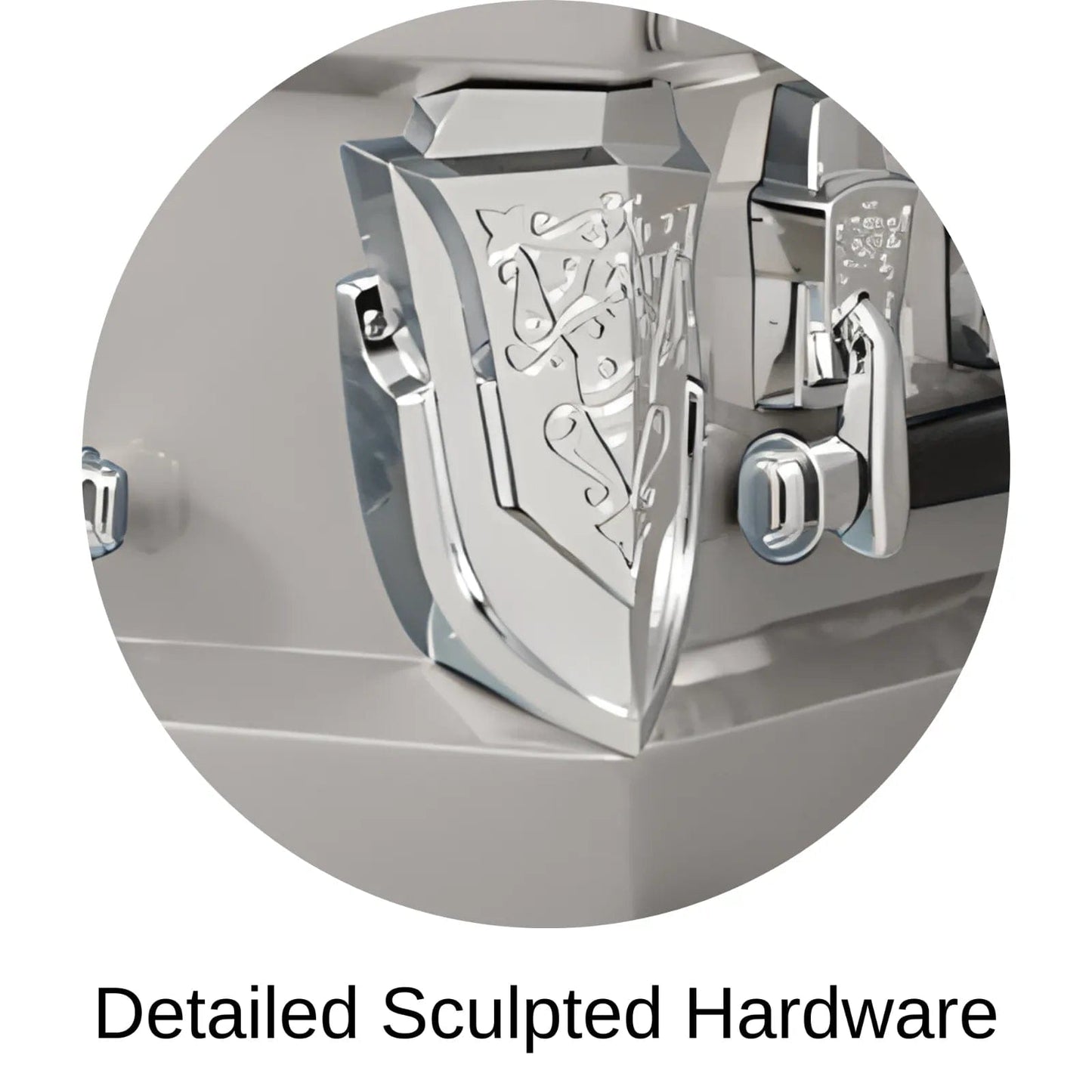 Detailed Sculpted Hardware Of Titan Cambridge Series Casket