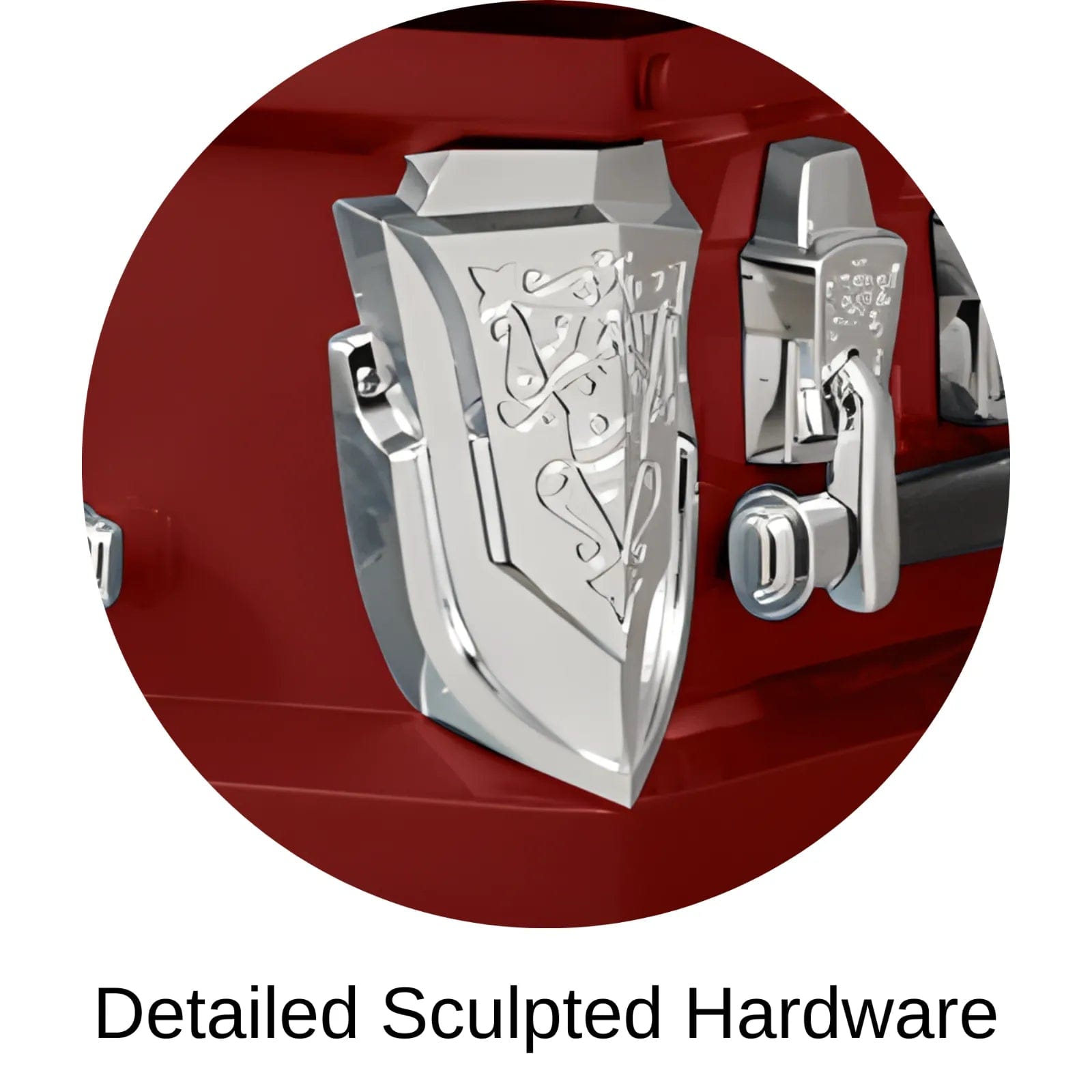 Detailed Sculpted Hardware Of Titan Cambridge Series Casket
