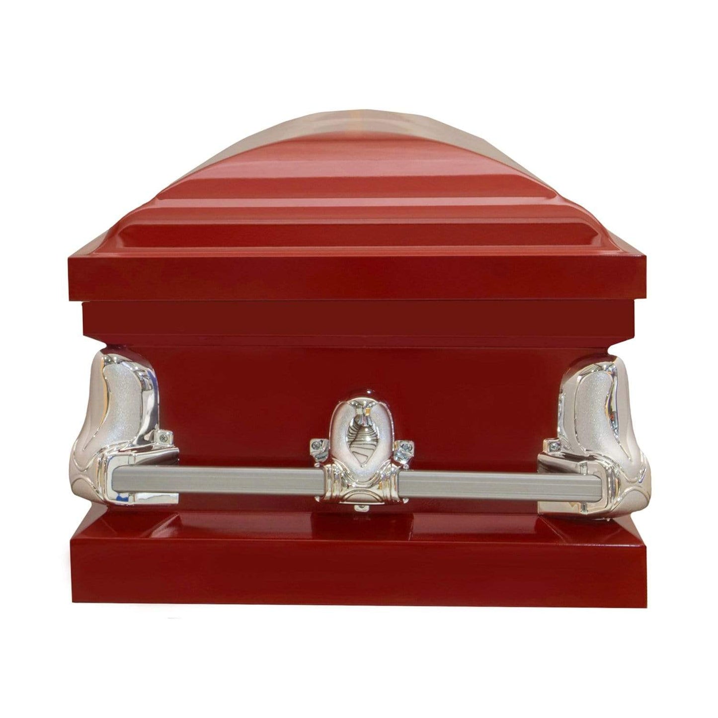 Orion Series | Red Steel Casket with White Interior - Titan Casket