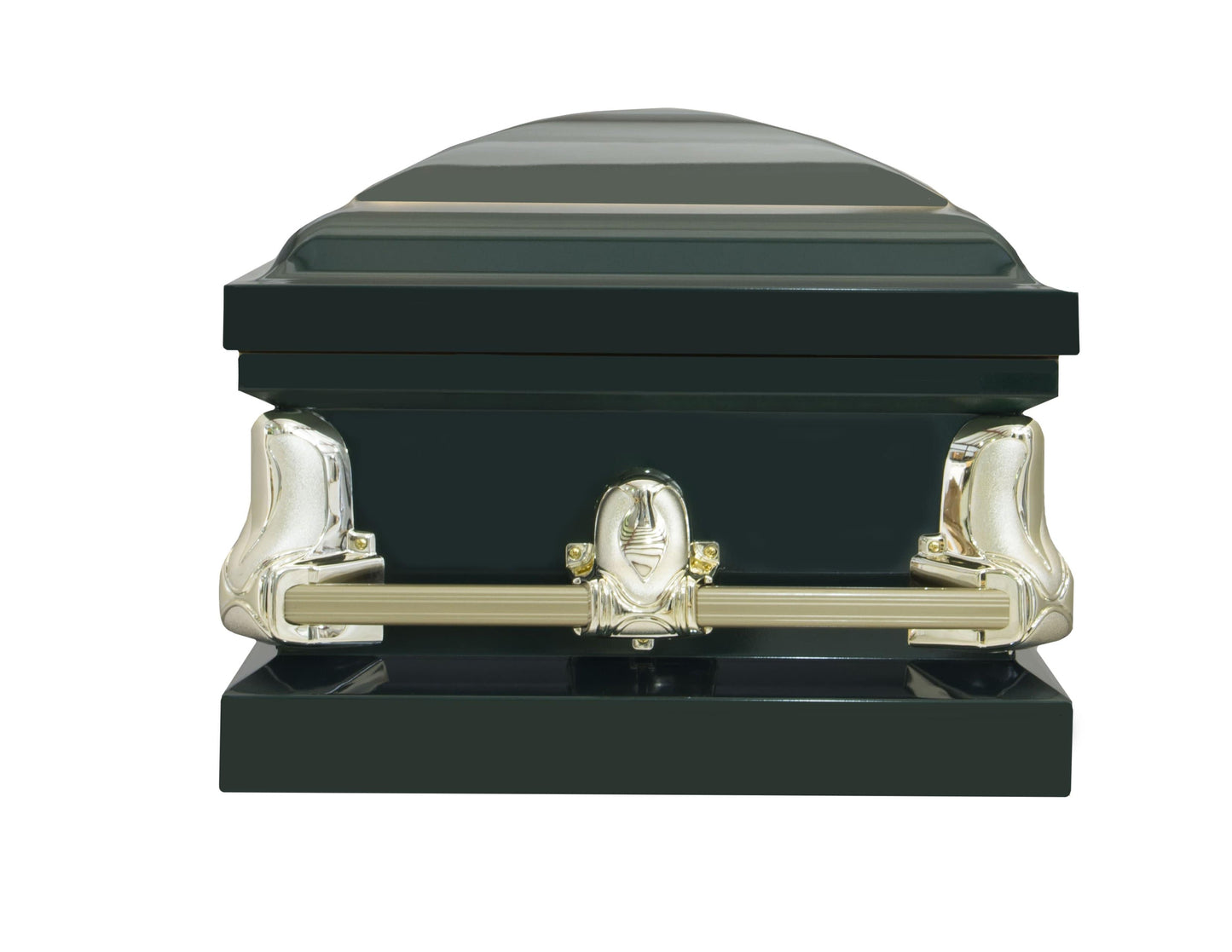Orion Series | Green Steel Burial Casket with White Interior - Titan Casket