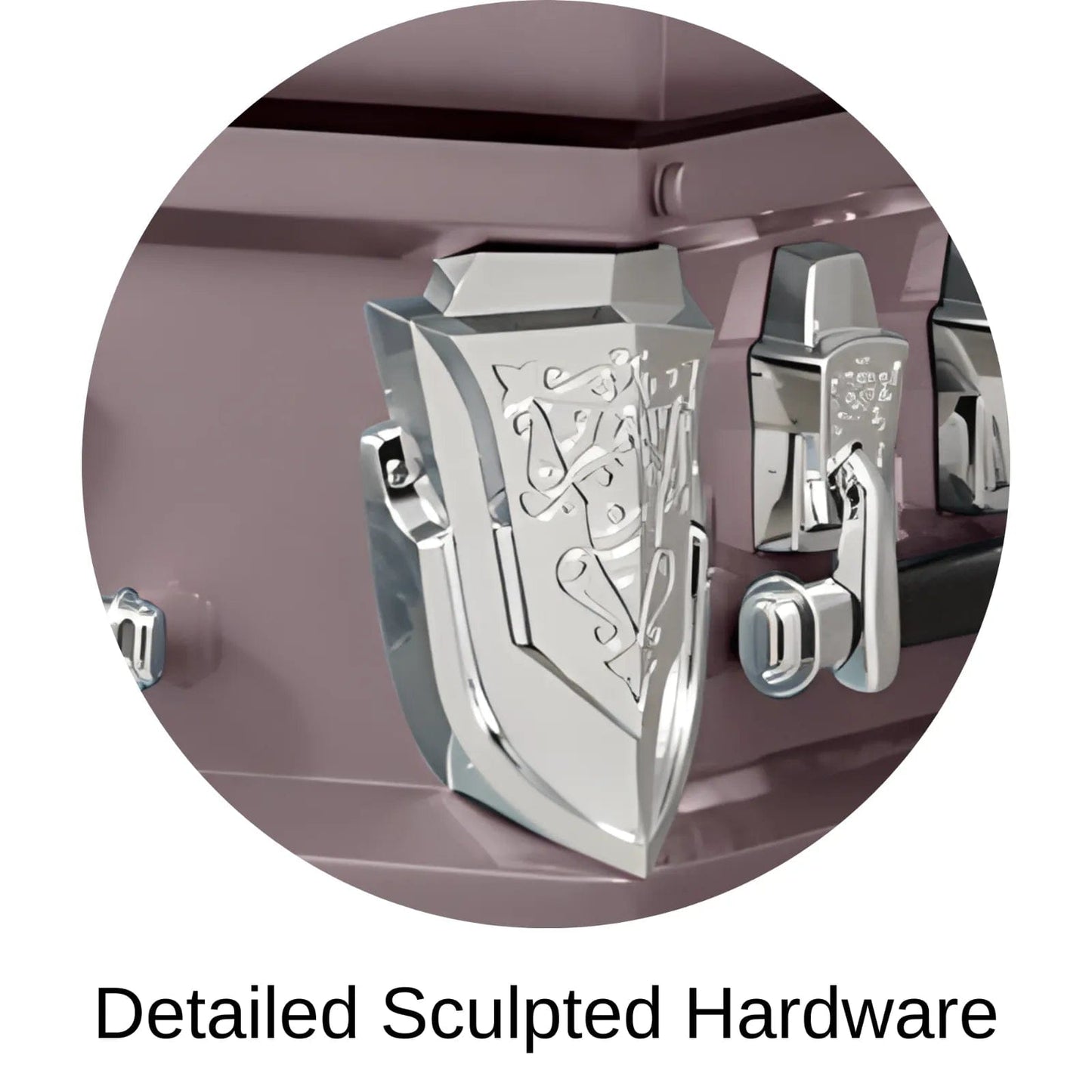 Detailed Sculpted Hardware Of Titan Cambridge Series Casket